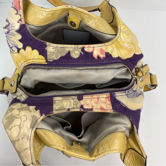 Coach Madison Maggie Navy Floral Tote Handbag M1220-23351 - Picture 9 of 16